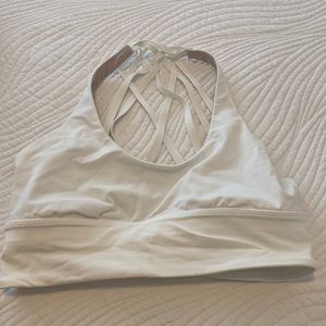 Lulu lemon white sports bra size 8